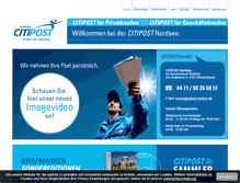 Tablet Screenshot of citipost-nordsee.de